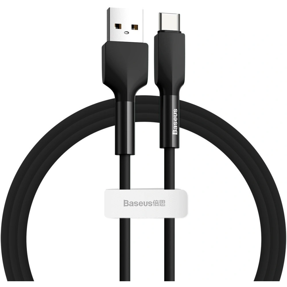 Hurtownia GSM - Kabel USB-C Baseus Silica Gel, 3A, 1m (černý) - BSU1515BLK - {ean13} - Hurt
