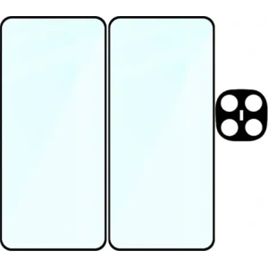 Wholesale Bizon Edge 2 3D Pack 2x tempered glass + 1x lens protection Xiaomi Redmi Note 14 Pro Plus 5G - BIZ9202 - {ean13} - Hurt