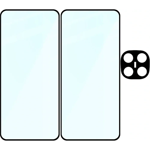 2x szkło na ekran + 1x na aparat Bizon Edge 2 3D Pack do Xiaomi Redmi Note 14 Pro+ Plus 5G