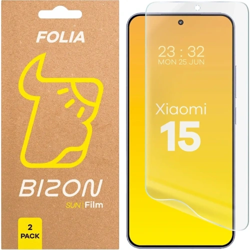 Folia matowa Bizon Glass Film Sun do Xiaomi 15 [2 PACK]