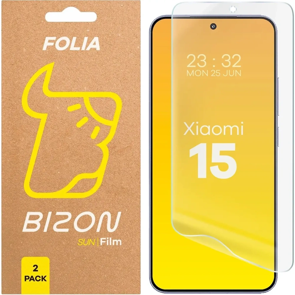 Hurtownia GSM - Bizon Üvegfólia Napfény Xiaomi 15 [2 CSOMAG] - BIZ9204 - {ean13} - Hurt