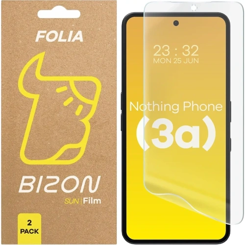 Folia matowa Bizon Glass Film Sun do Nothing Phone (3a) [2 PACK]