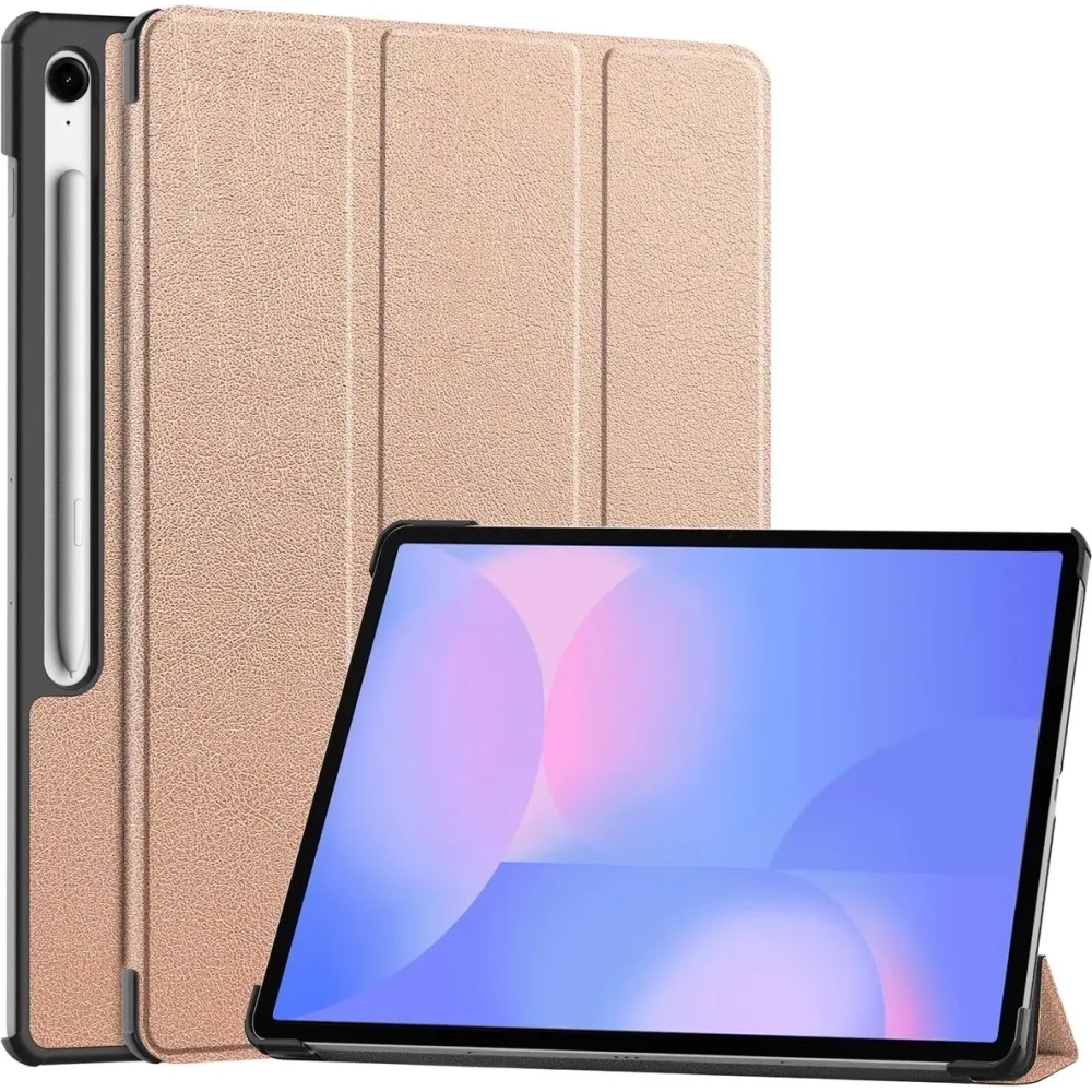 Bizon Case Tab Croc Samsung Galaxy Tab S10 FE Plus rózsaarany