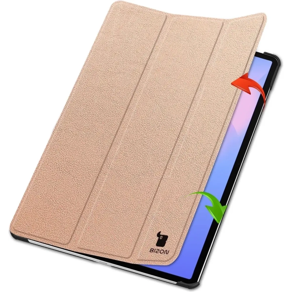 Bizon Case Tab Croc Samsung Galaxy Tab S10 FE+ Plus rose gold