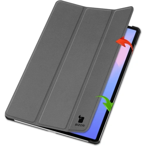 Etui z klapką Bizon Case Tab Croc do Samsung Galaxy Tab S10 FE+ Plus szare