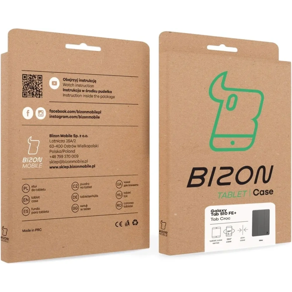 Hurtownia GSM - Bizon Case Tab Croc Samsung Galaxy Tab S10 FE Plus szürke - BIZ9207 - {ean13} - Hurt