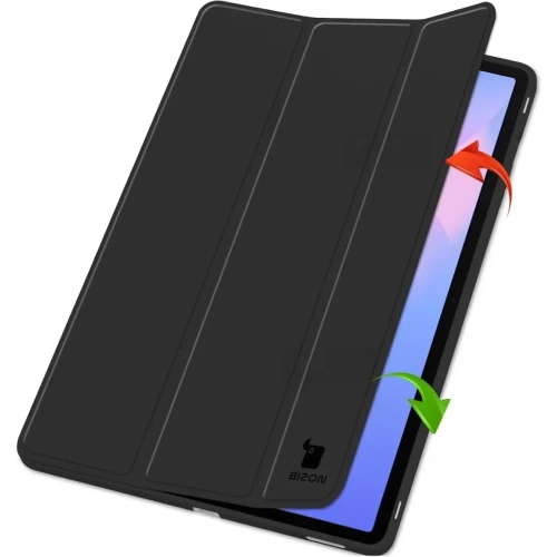 Etui z klapką Bizon Case Tab Lizard do Samsung Galaxy Tab S10 FE+ Plus czarne