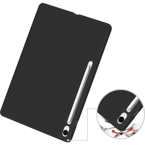 Etui z klapką Bizon Case Tab Lizard do Samsung Galaxy Tab S10 FE+ Plus czarne