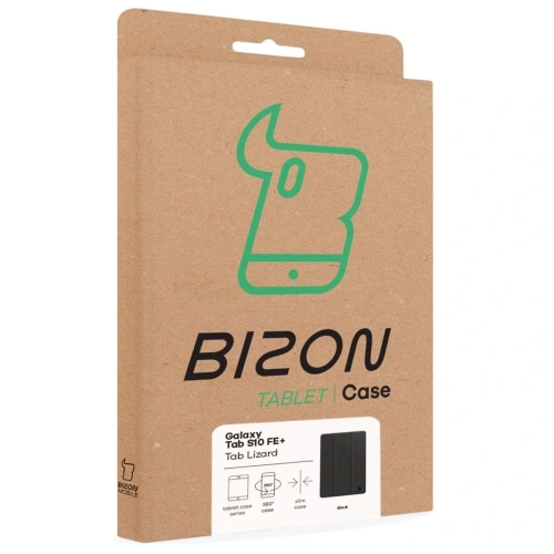 Etui z klapką Bizon Case Tab Lizard do Samsung Galaxy Tab S10 FE+ Plus czarne