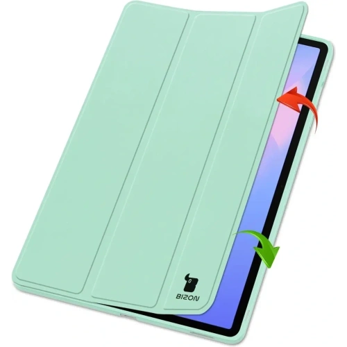 Etui z klapką Bizon Case Tab Lizard do Samsung Galaxy Tab S10 FE+ Plus miętowe