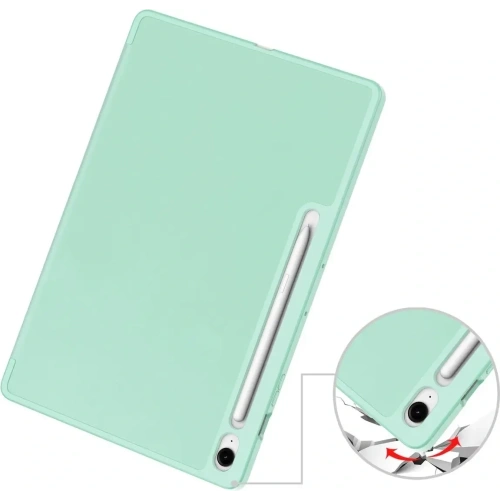 Etui z klapką Bizon Case Tab Lizard do Samsung Galaxy Tab S10 FE+ Plus miętowe