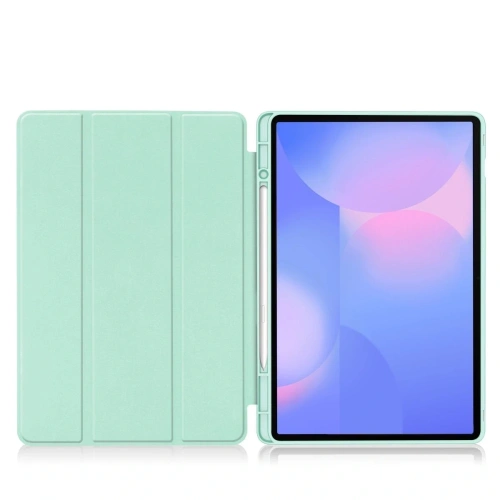Etui z klapką Bizon Case Tab Lizard do Samsung Galaxy Tab S10 FE+ Plus miętowe