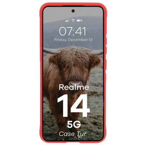 Pancerne etui Bizon Case Tur do Realme 14 5G czerwone
