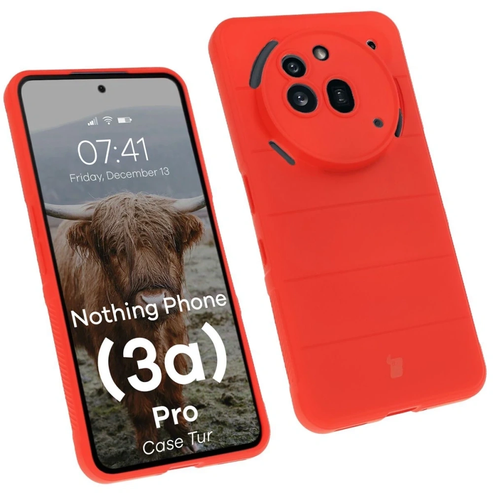 Hurtownia GSM - Pancerne etui Bizon Case Tur do Nothing Phone (3a) Pro czerwone - BIZ9215 - {ean13} - Hurt