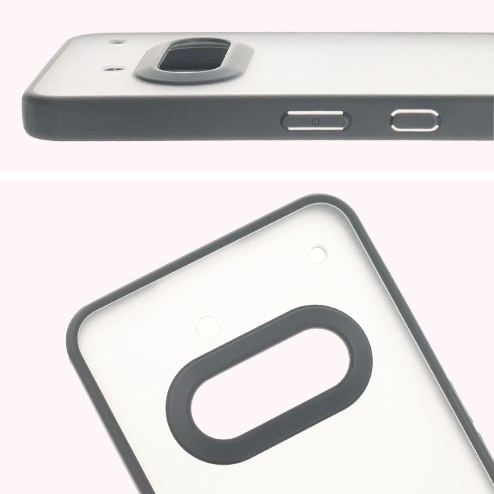 Hurtownia GSM - Etui Bizon Case Angelo do Nothing Phone (3a) półprzezroczyste z szarą ramką - BIZ9216 - {ean13} - Hurt