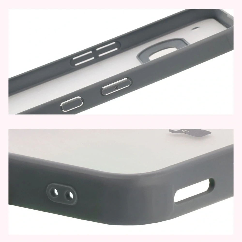 Hurtownia GSM - Etui Bizon Case Angelo do Nothing Phone (3a) półprzezroczyste z szarą ramką - BIZ9216 - {ean13} - Hurt