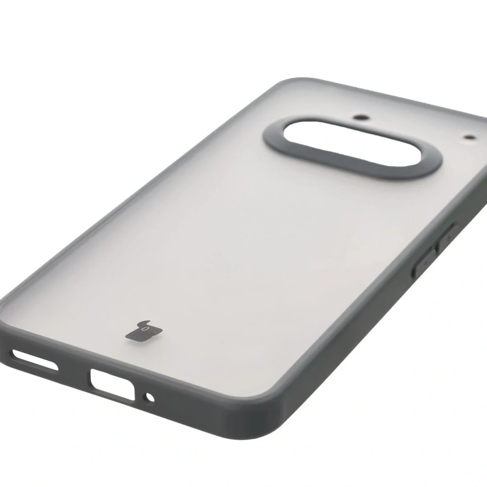 Hurtownia GSM - Etui Bizon Case Angelo do Nothing Phone (3a) półprzezroczyste z szarą ramką - BIZ9216 - {ean13} - Hurt