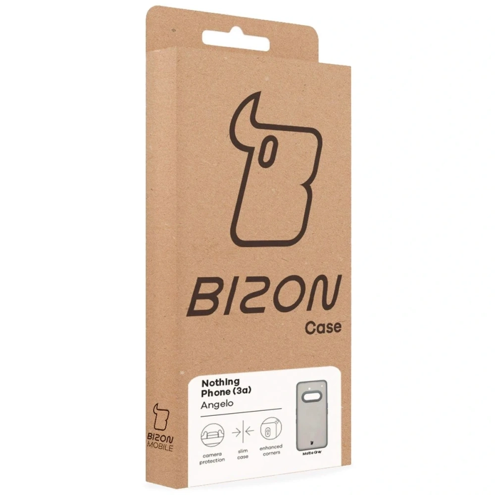 Hurtownia GSM - Etui Bizon Case Angelo do Nothing Phone (3a) półprzezroczyste z szarą ramką - BIZ9216 - {ean13} - Hurt