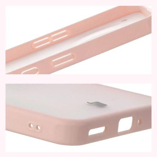 Etui Bizon Case Angelo do Nothing Phone (3a) Pro półprzezroczyste z różową ramką