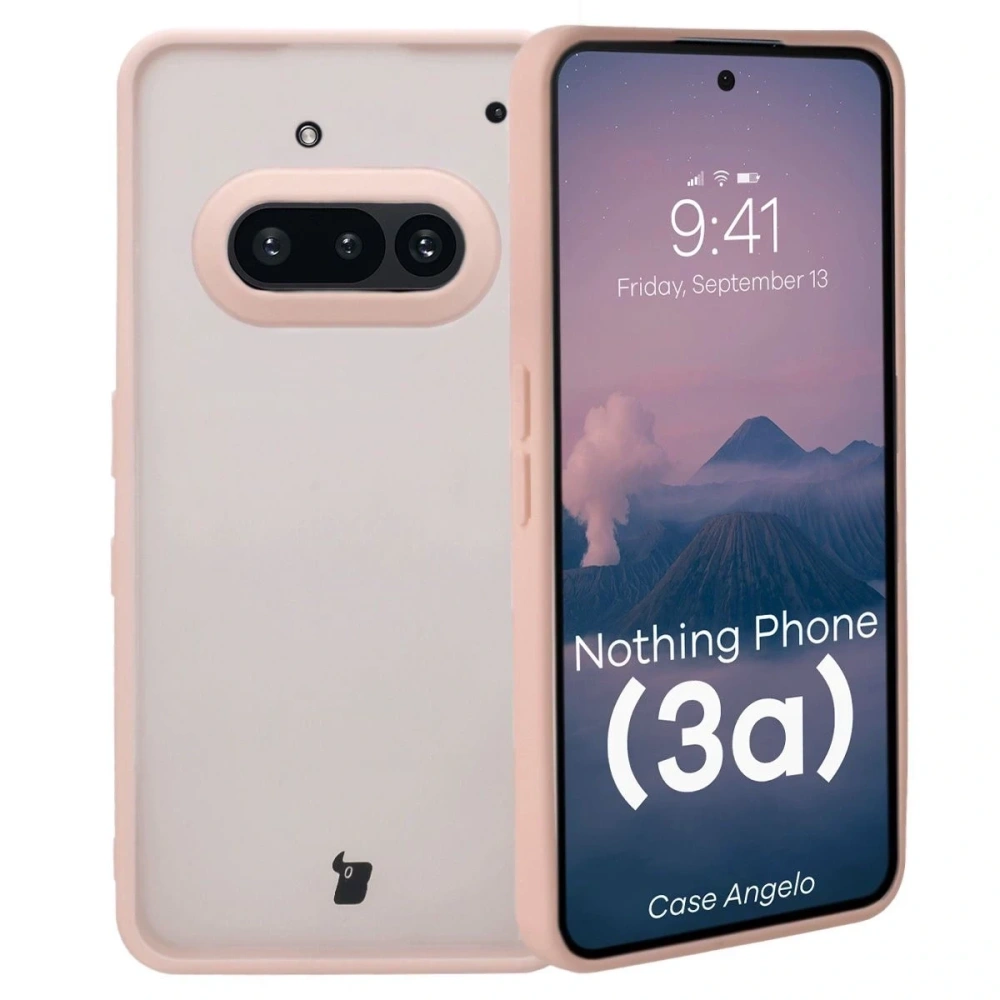 Wholesale Bizon Case Angelo Nothing Phone (3a) translucent with a pink frame - BIZ9224 - {ean13} - Hurt