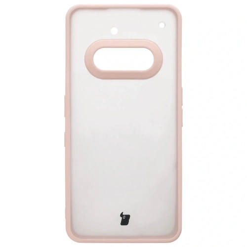 Etui Bizon Case Angelo do Nothing Phone (3a) półprzezroczyste z różową ramką