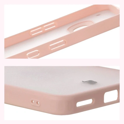 Etui Bizon Case Angelo do Nothing Phone (3a) półprzezroczyste z różową ramką