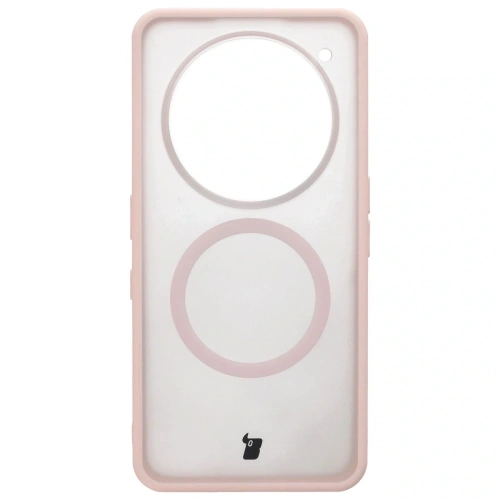 Etui z pierścieniem magnetycznym Bizon Case MatteO do Nothing Phone (3a) Pro przydymione-różowe