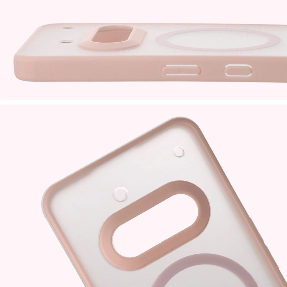 Hurtownia GSM - Etui z pierścieniem magnetycznym Bizon Case MatteO do Nothing Phone (3a) przydymione-różowe - BIZ9226 - {ean13} - Hurt