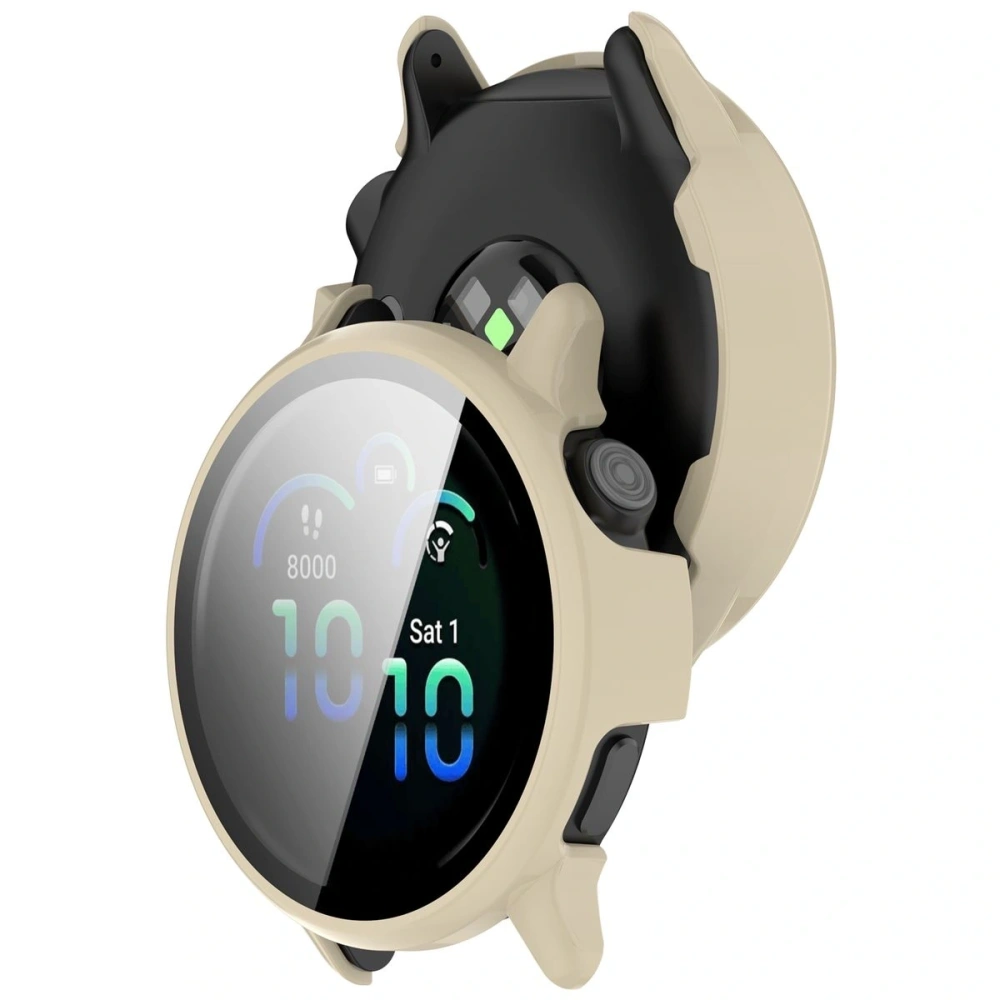 Hurtownia GSM - Etui ze szkłem do zegarka Bizon Case+Glass Watch do Garmin Vivoactive 6 beżowe - BIZ9232 - {ean13} - Hurt