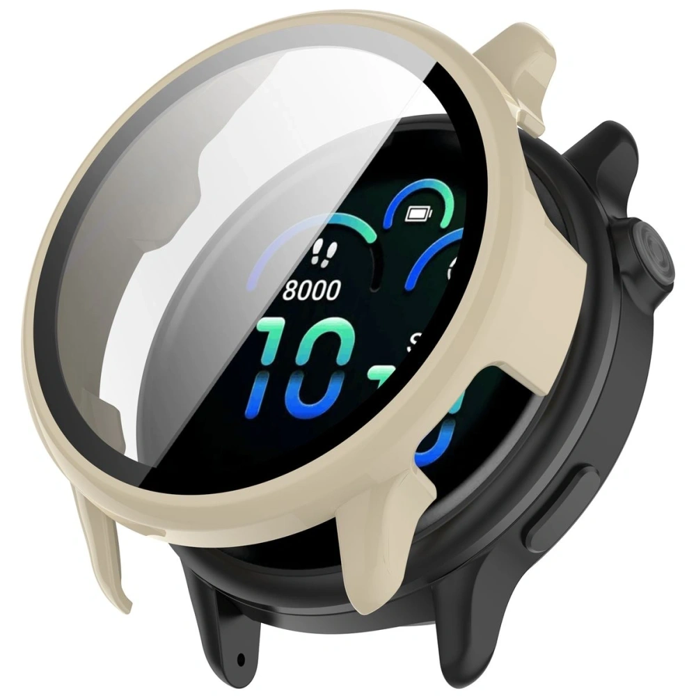 Hurtownia GSM - Etui ze szkłem do zegarka Bizon Case+Glass Watch do Garmin Vivoactive 6 beżowe - BIZ9232 - {ean13} - Hurt