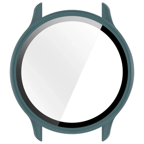 Etui ze szkłem do zegarka Bizon Case+Glass Watch do Garmin Vivoactive 6 zielone