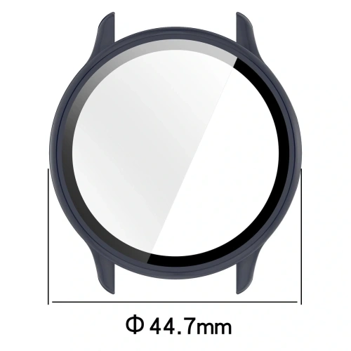 Etui ze szkłem do zegarka Bizon Case+Glass Watch do Garmin Vivoactive 6 niebieskie