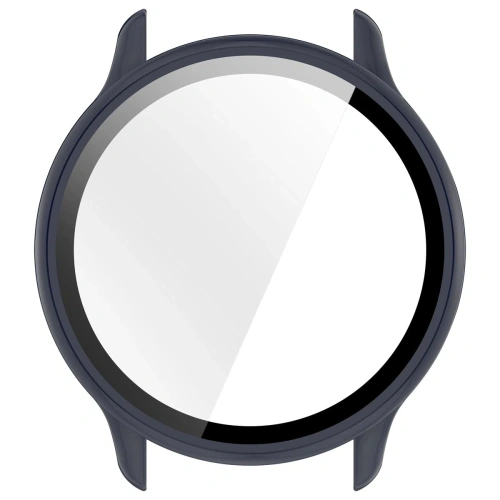 Etui ze szkłem do zegarka Bizon Case+Glass Watch do Garmin Vivoactive 6 niebieskie