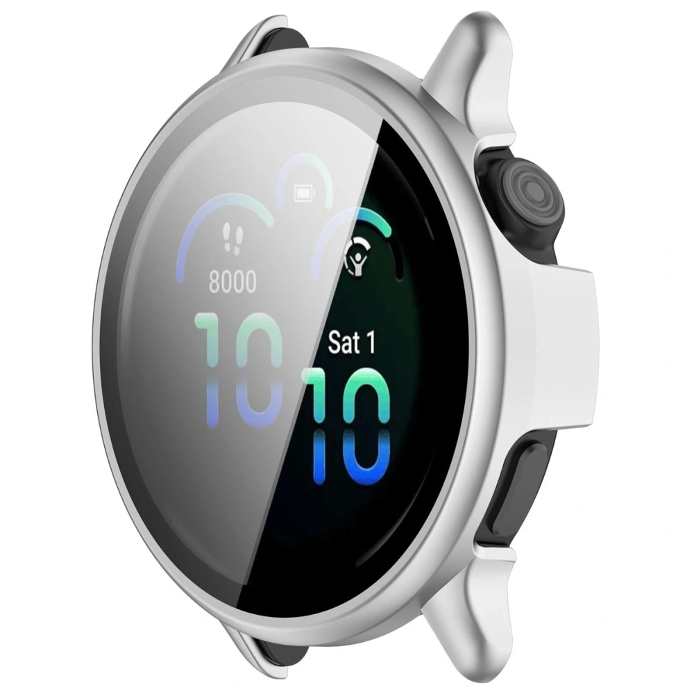 Hurtownia GSM - Etui ze szkłem do zegarka Bizon Case+Glass Watch do Garmin Vivoactive 6 satynowo srebrne - BIZ9235 - {ean13} - Hurt
