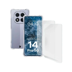 Hurtownia GSM - Husa flexibilă Bizon Case Clear Pack + 2x folie de protecție pentru ecran Xiaomi Redmi Note 14 Pro 5G - BIZ9241 - {ean13} - Hurt