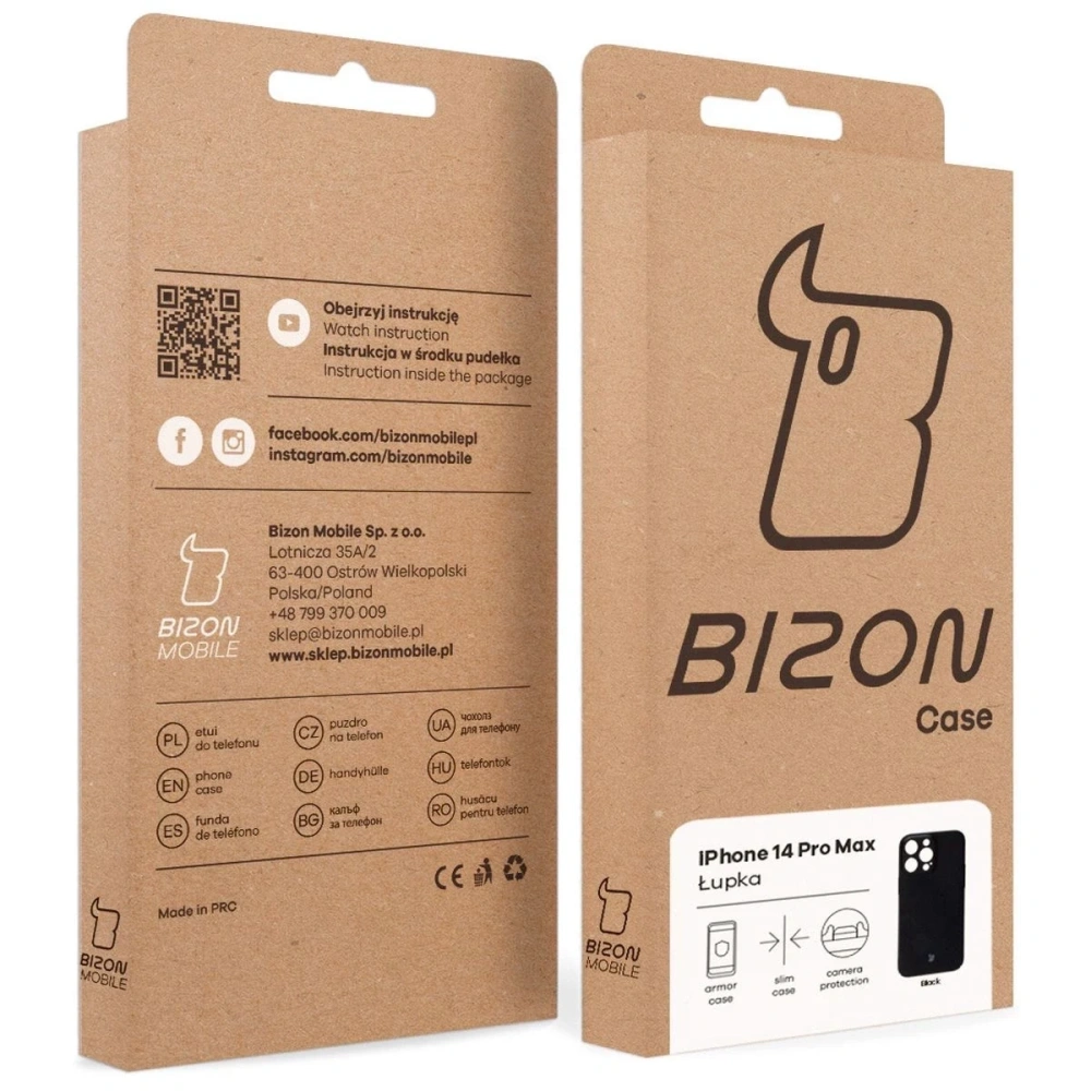 Hurtownia GSM - Etui Bizon Case Łupka do Apple iPhone 14 Pro Max czarne - BIZ9242 - {ean13} - Hurt