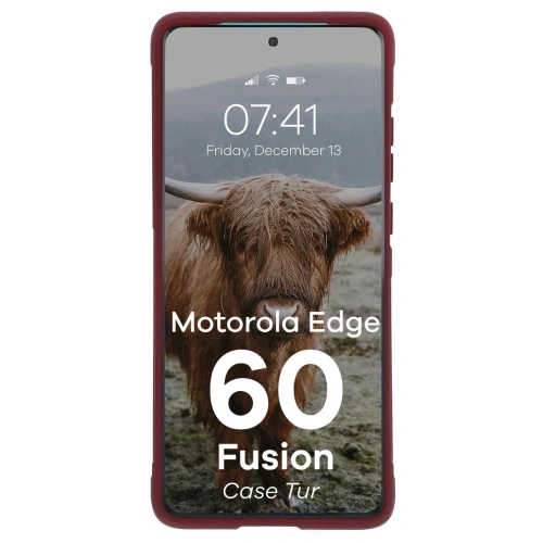 Pancerne etui Bizon Case Tur do Motorola Edge 60 Fusion / Edge 60 burgundowe