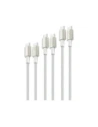 4smarts PremiumCord USB-C / USB-C kabel 60W bílý/stříbrný [3 BALENÍ]