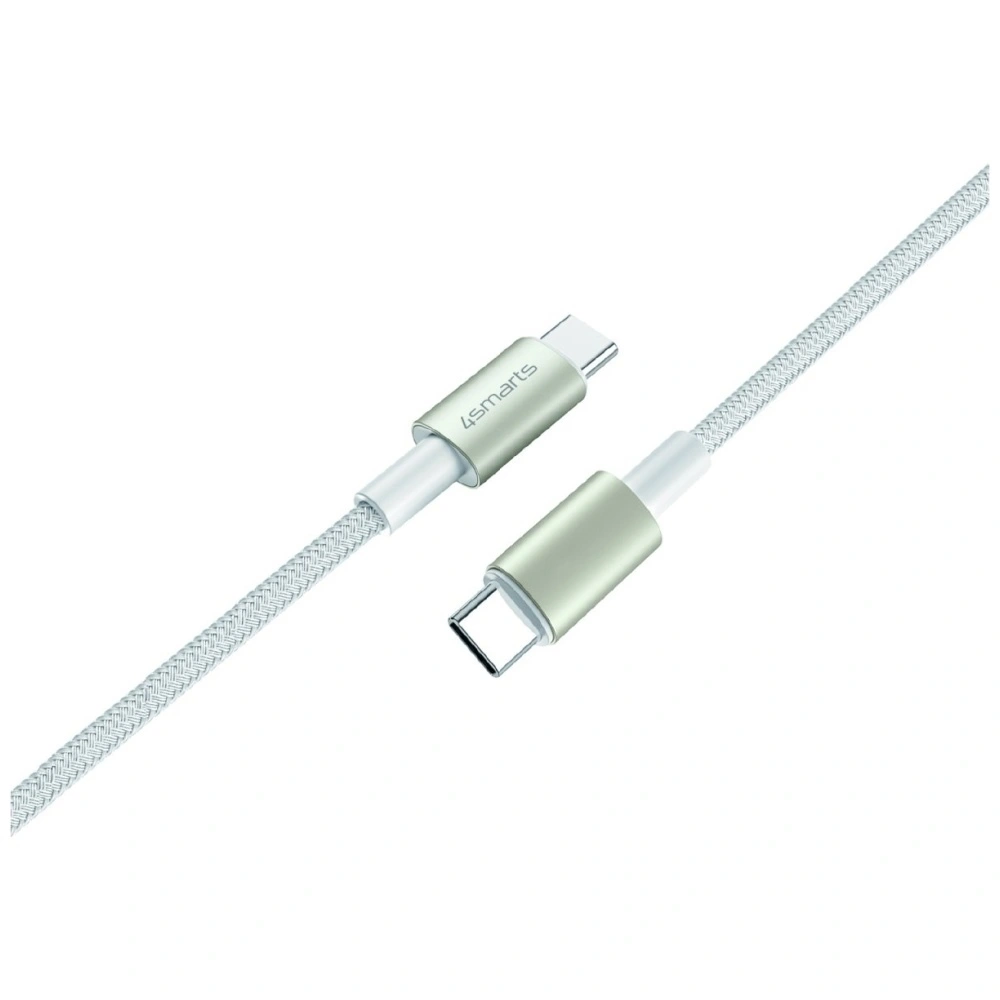 Hurtownia GSM - Kabel USB-C / USB-C 4smarts PremiumCord 60W biały/srebrny [3 PACK] - 4SMR88 - {ean13} - Hurt