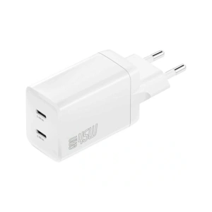 Wholesale 4smarts PDPlug Dual 45W GaN 2xUSB-C White Wall Charger - 4SMR90 - {ean13} - Hurt