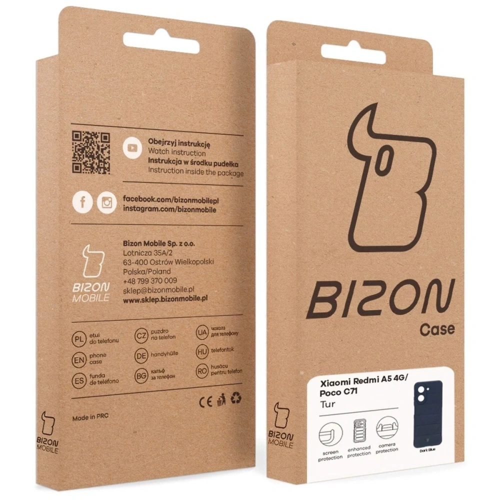 Hurtownia GSM - Pancerne etui Bizon Case Tur do Xiaomi Redmi A5 4G / POCO C71 4G granatowe - BIZ9249 - {ean13} - Hurt
