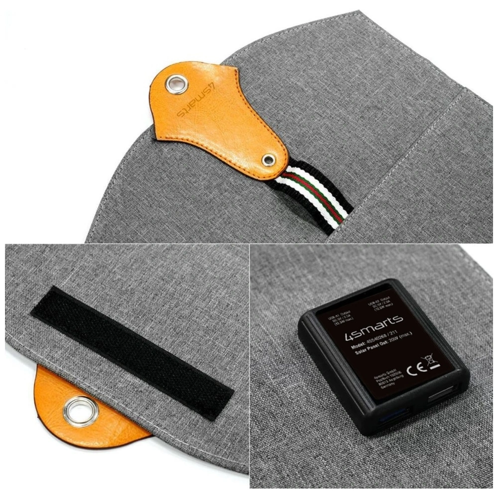 Hurtownia GSM - 4smarts VoltSolar 20W Napelem 2xUSB-A Szürke - 4SMR91 - {ean13} - Hurt