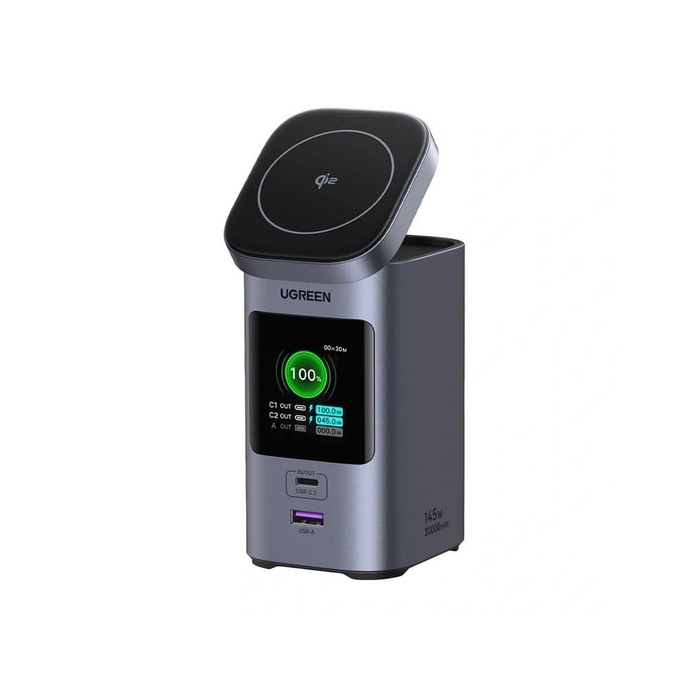 Hurtownia GSM - Ładowarka indukcyjna / Powerbank UGREEN Nexode 2w1 20000mAh 145W Qi2 USB-A, 2xUSB-C - UGR5628 - {ean13} - Hurt