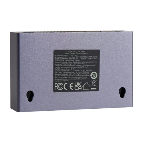 Przełącznik Switch UGREEN CM633 5-portowy GigaBit Ethernet (czarny)