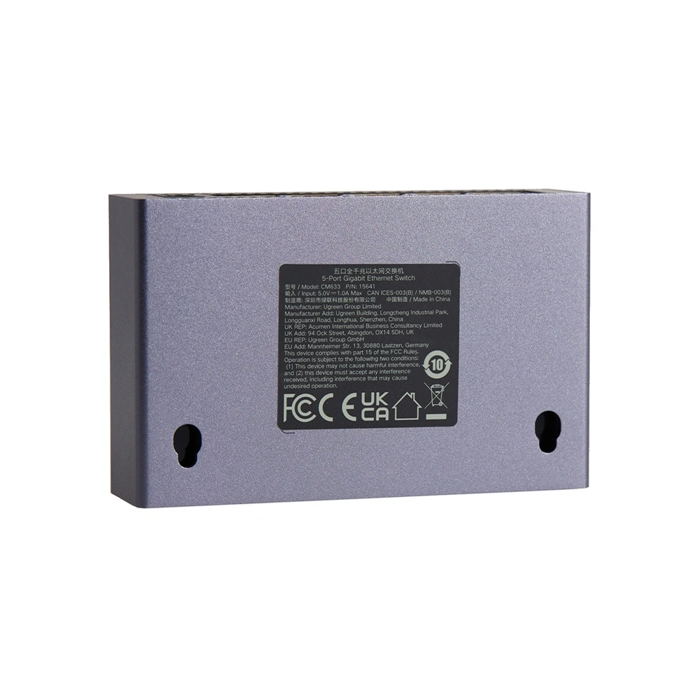 Hurtownia GSM - UGREEN CM633 5-Port GigaBit Ethernet Switch (Fekete) - UGR5636 - {ean13} - Hurt