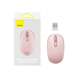 Hurtownia GSM - Mouse wireless Baseus F01B Tri-Modă 2.4G BT 5.0 1600 DPI (roz) - BSU8959 - {ean13} - Hurt