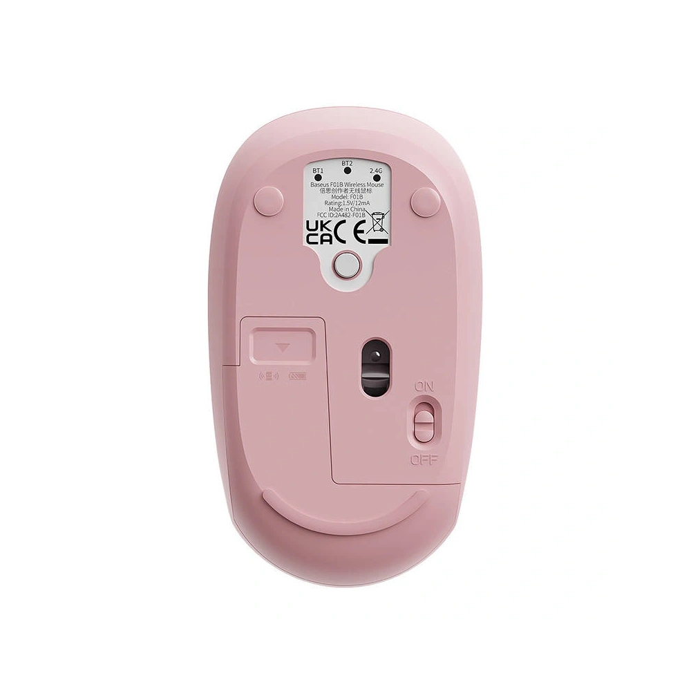Hurtownia GSM - Baseus F01B Tri-Mode Vezeték nélküli Egér 2.4G BT 5.0 1600 DPI (rózsaszín) - BSU8959 - {ean13} - Hurt