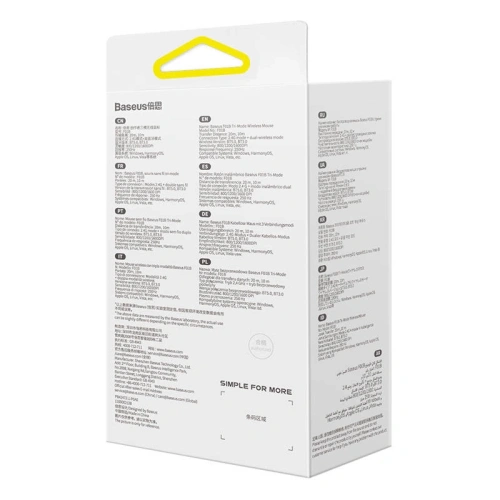 Bezprzewodowa myszka Baseus F01B Tri-Mode 2.4G BT 5.0 1600 DPI(różowa)