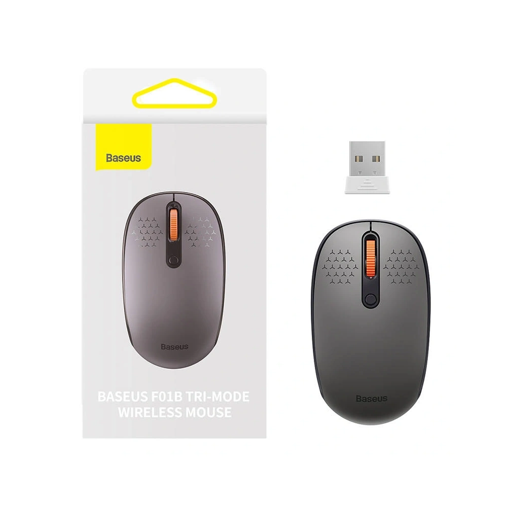 Hurtownia GSM - Baseus F01B Tri-Mode Vezeték nélküli Egér 2.4G BT 5.0 1600 DPI (szürke) - BSU8960 - {ean13} - Hurt