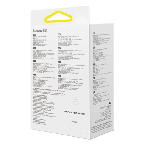 Bezprzewodowa myszka Baseus F01B Tri-Mode 2.4G BT 5.0 1600 DPI (szara)